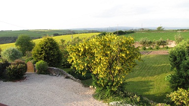 view from farmhouse B&B rooms over walled Garden view from farmhouse B&B rooms over walled Garden